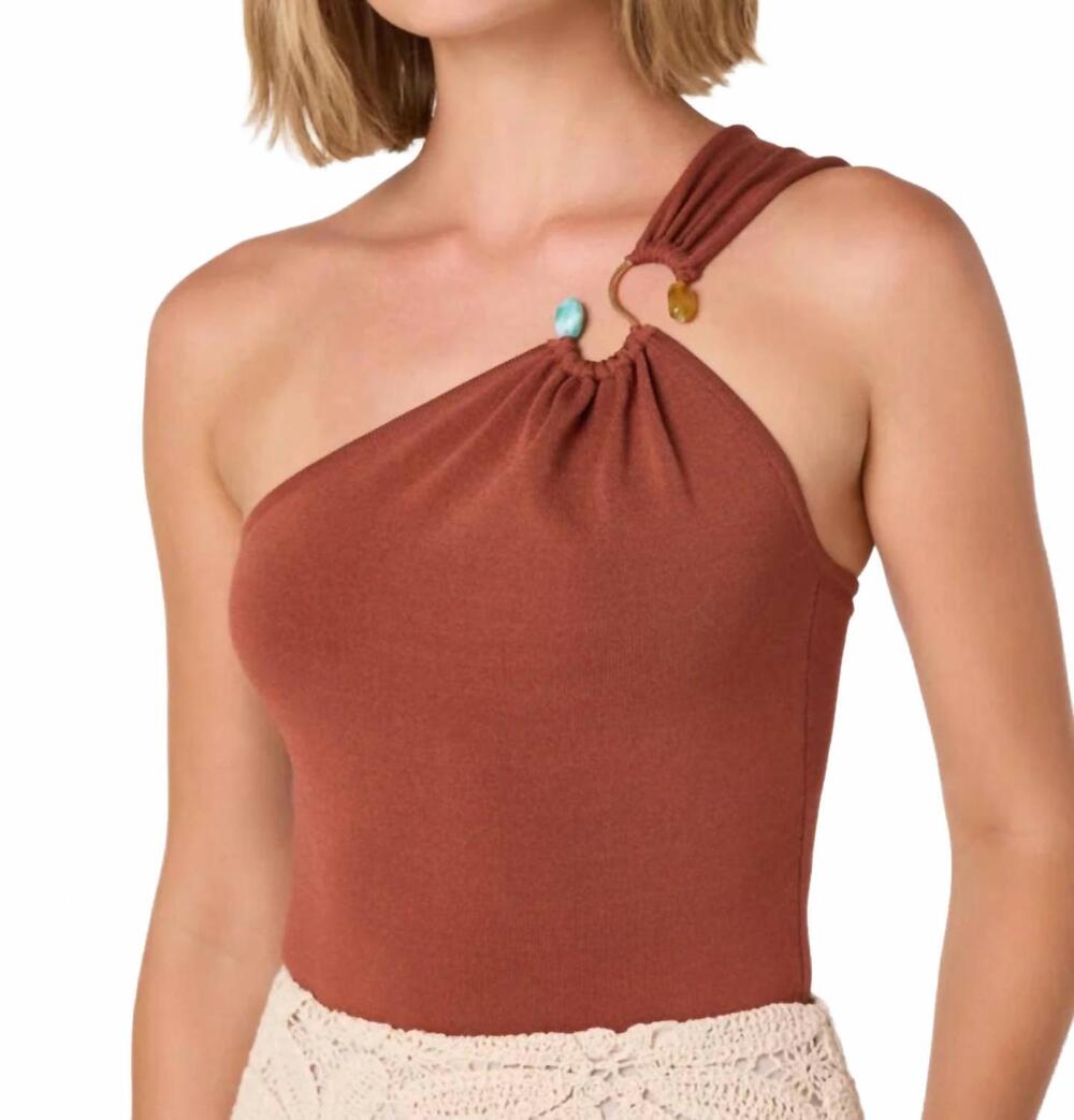 NEW ASTR ania sweater top in brown